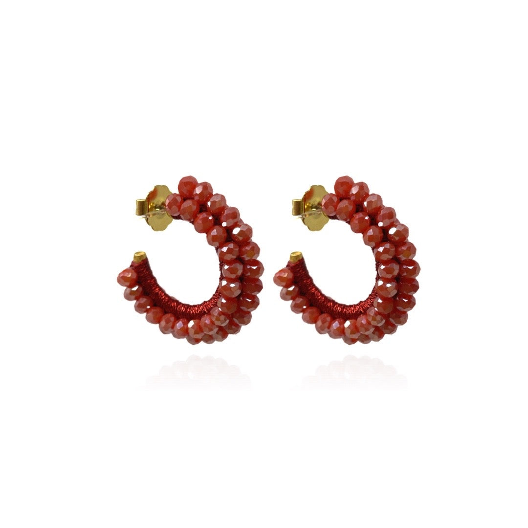 MEDIUM BOUQUET HOOP - CORAL RED